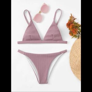 SHEIN purple triangle bikini
